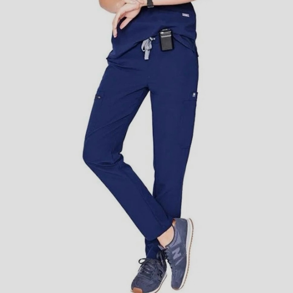 FIGS Yola Skinny Scrub Pants in Navy